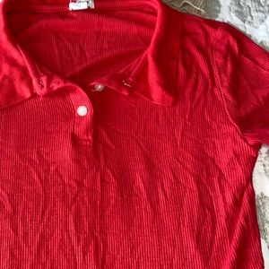 Garage Red polo tee